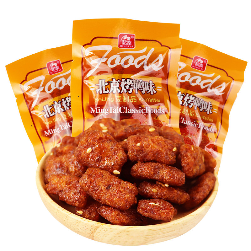 Nametay Beijing Roast Duck Spicy Strips small snacks Spicy Slices Snack 80 Post-time Nostalgic Casual Vegan Bean Products