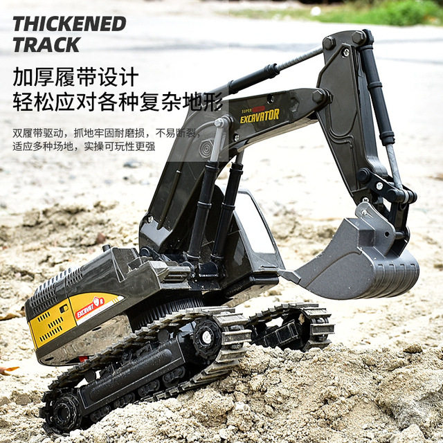 Boys fall-resistant manual toys children's educational alloy wireless handle beach remote control car excavator
