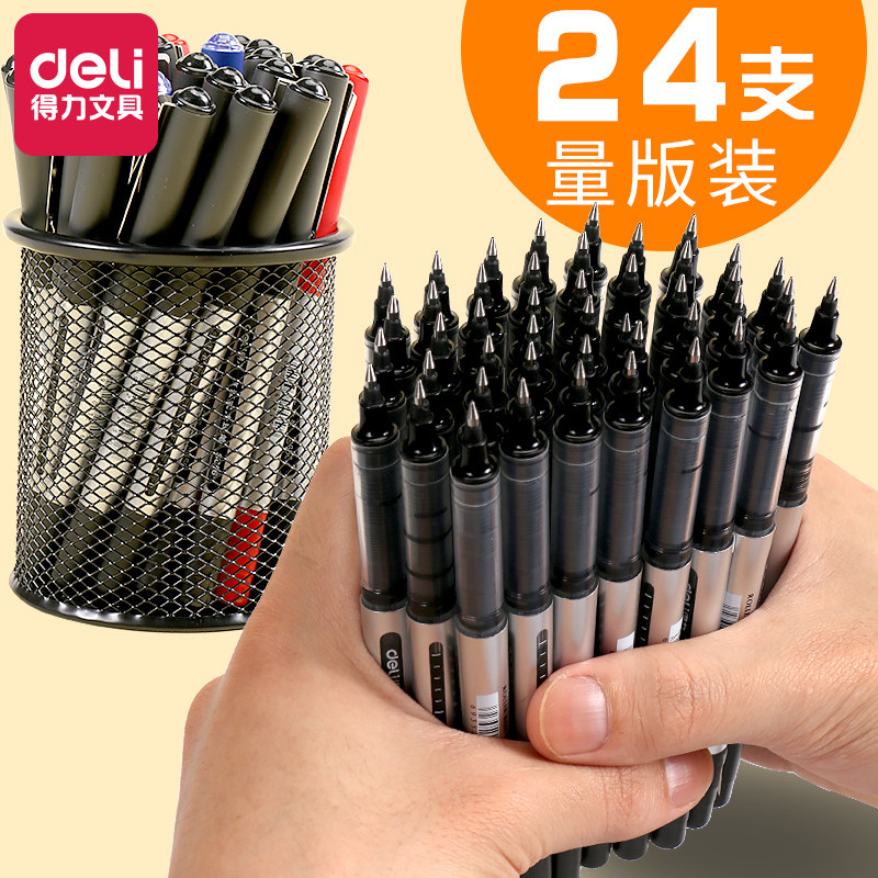 Able Straight Liquid Type Water-based Ballpoint Pen 0 5m 5m Examination Business Office Black Pen Student Stationery Subwarhead