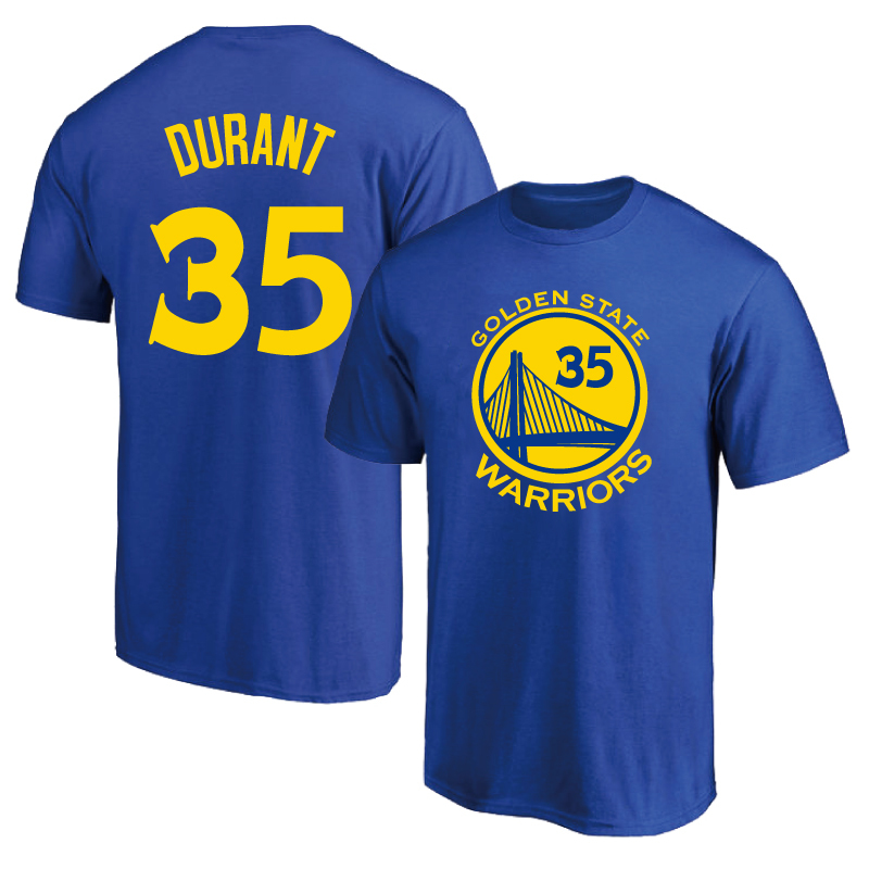 Commemorative Edition Golden State No. 35 Kevin Durant Jersey Training Wear Kd Pure Cotton Short Sleeve T-Shirt Basketball Sports Half Sleeve