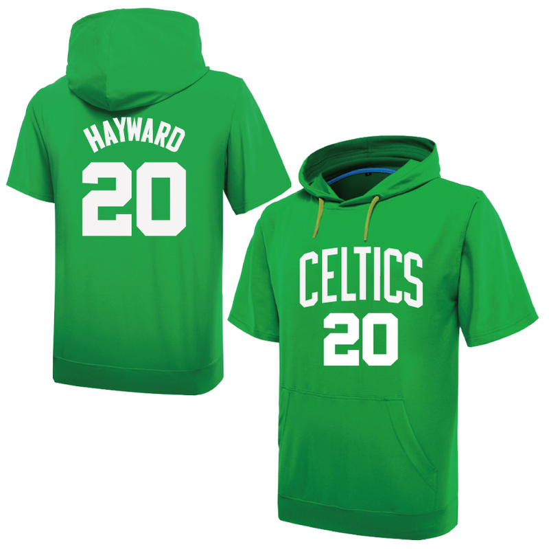 Spring, Summer, and Autumn Celtics No. 20 Hayward Jersey Training Uniform Pure Cotton Thin Short-Sleeve Terry Sweatshirt Hoodie