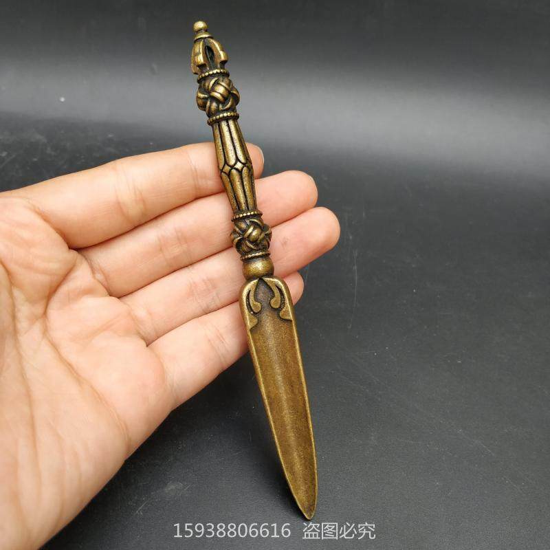 Ancient Play Bronze Ware Collection Antique Solid Brass Large Diamond Pestle Downpestle Bronze Pendant Retro Safety Hang Pendant-Taobao