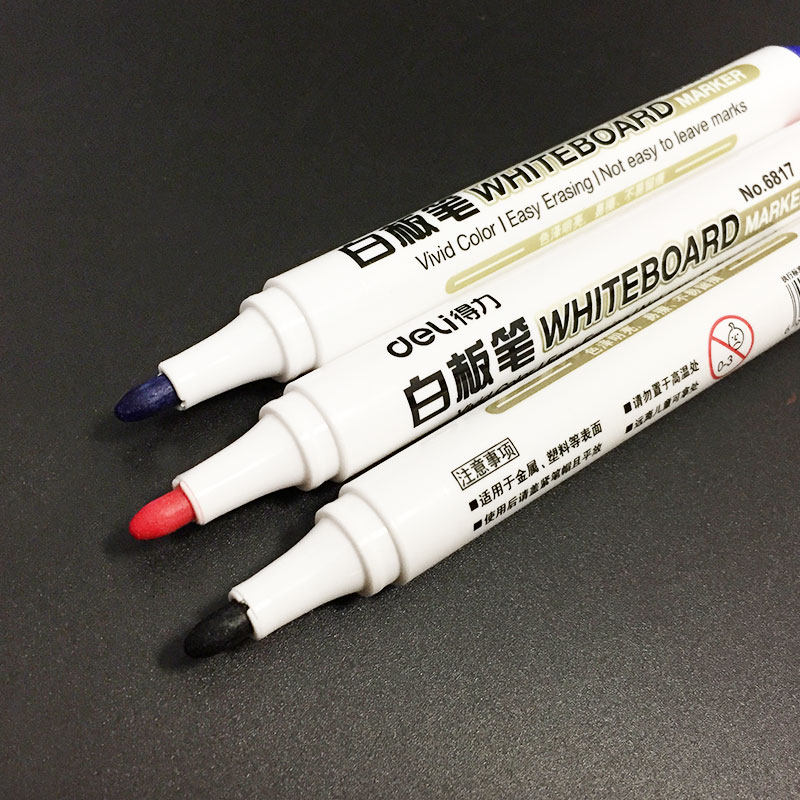 배달 물은 화이트 보드 펜과 블랙 보드 펜 독성 검은 색 빨간색과 파란색 특수 펜 사무실 마킹 펜으로 닦을 수 있습니다.