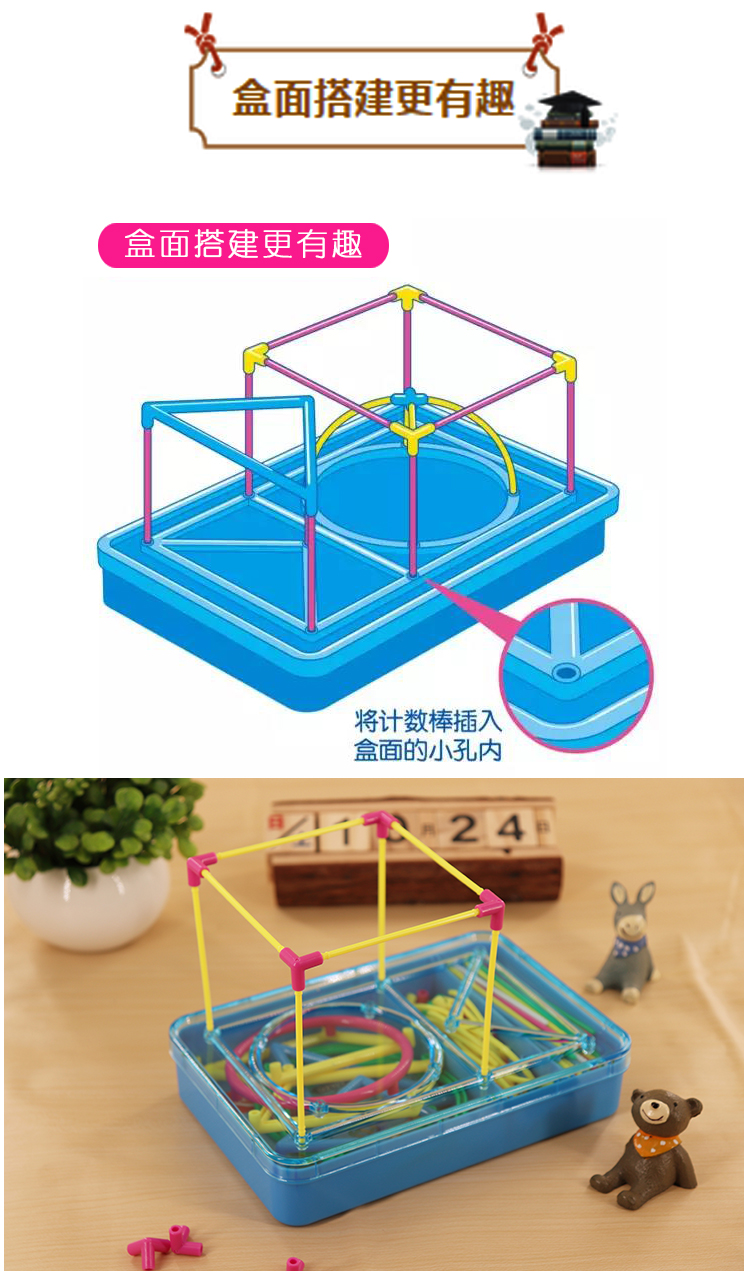 Galaxy star xây dựng hình học tiểu học đồ họa stereo học khung mô hình giáo dục đồ chơi khối xây dựng đếm đếm - Kính kính mắt anna