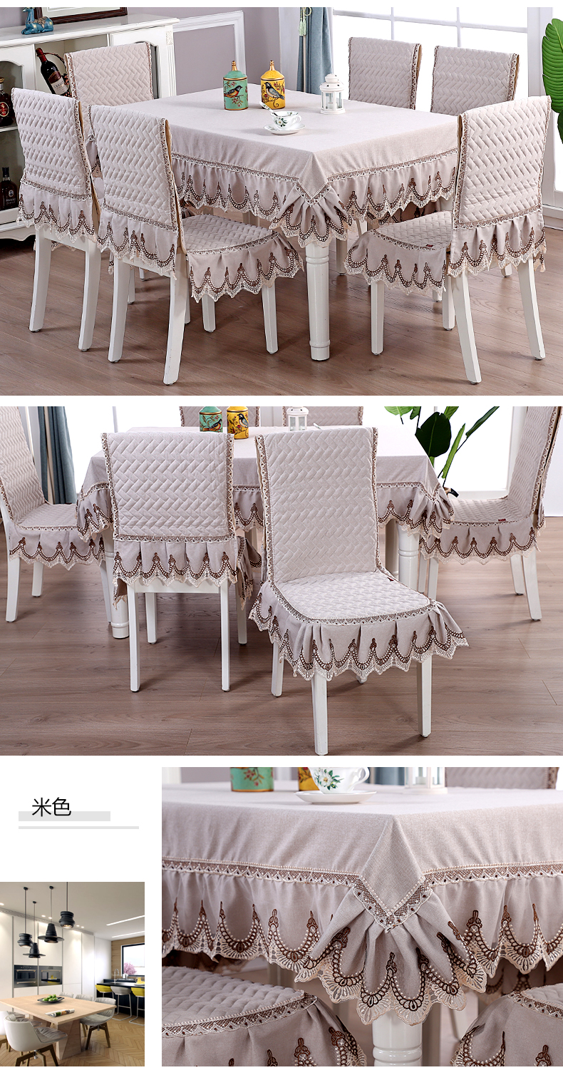 Tối giản hiện đại ăn uống nhà bảng vải ghế bìa ghế đệm dính liền bàn cà phê hình chữ nhật vải liệm rắn Bắc Âu - Khăn trải bàn các mẫu móc khăn trải bàn đẹp