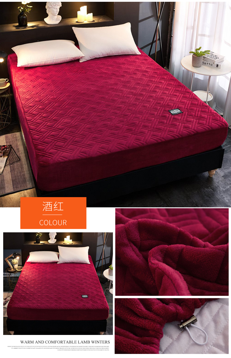 Pha lê đệm bông đệm đơn mảnh Simmons bảo vệ flannel mùa đông ấm áp trải giường 1,8m giường Ga phủ giường là gì