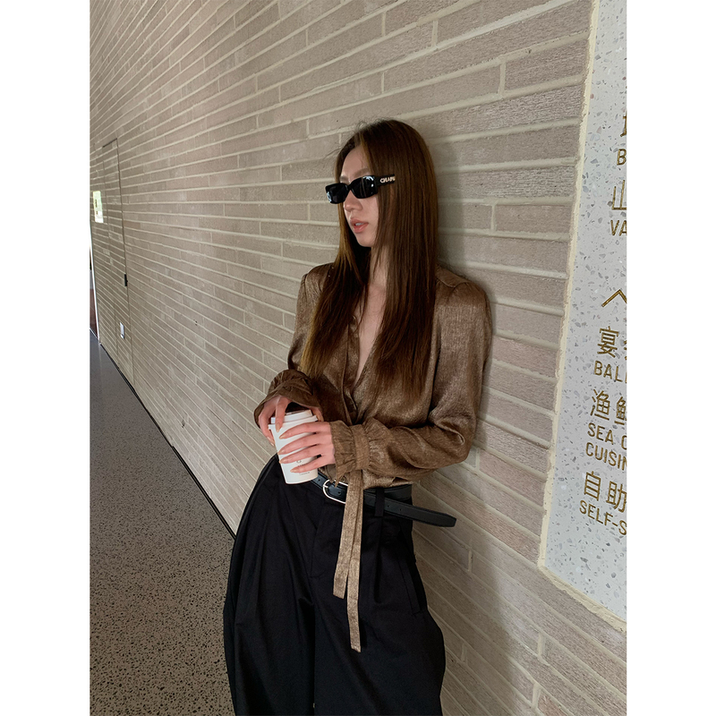 Gakee Official French Retro Long-Sleeved Shirt for Women, New Autumn Design, Stylish and Slimming Shirt Gakee Official French Retro Long-Sleeved Shirt for Women, New Autumn Design, Stylish and Slimming Shirt