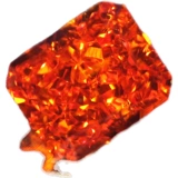 Прямоугольный оранжевый драгоценный камень для кольца, кольцо, подвеска, с драгоценным камнем, легкий роскошный стиль