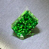 Ice cut tsavorite loose stone rectangular radiant emerald