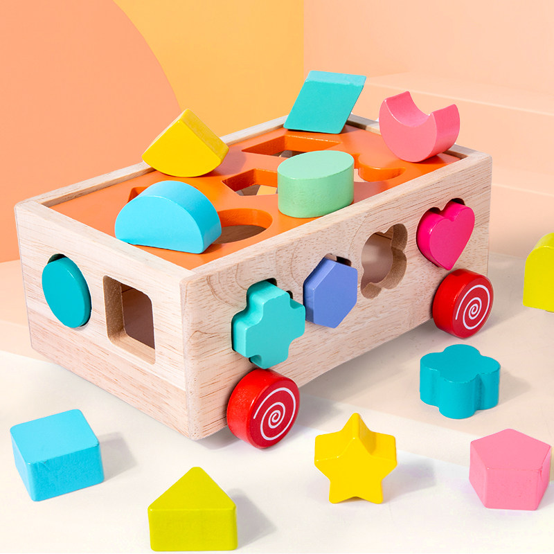 Young children Meng's early education Puzzle Toys 1-3 Year Shape Paired Cognitive Babies digital building blocks Male Girls 0-2