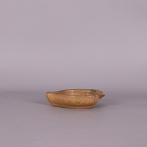 Songguan kiln yellow glaze peach heart wash antique porcelain Jingdezhen ornaments handicraft antique old goods antique old objects