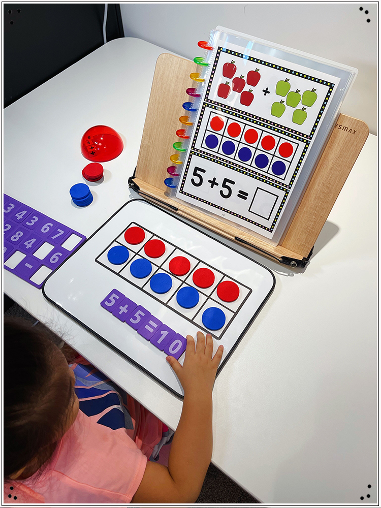 Xueba Big Bad Wolf My first addition and subtraction game book magnetic ten-grid mathematics teaching aids magnetic whiteboard