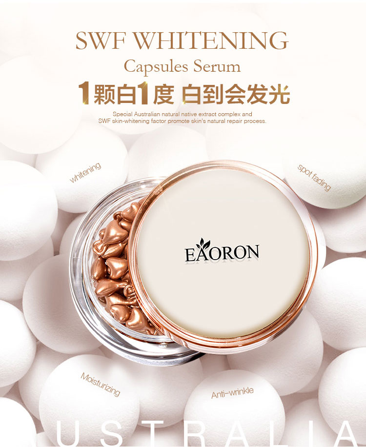 Nước hoa hồng Úc dạng nước làm trắng da dạng viên nang bôi nhọ dưỡng ẩm da mặt chống nhăn 7 tinh chất vàng 24k