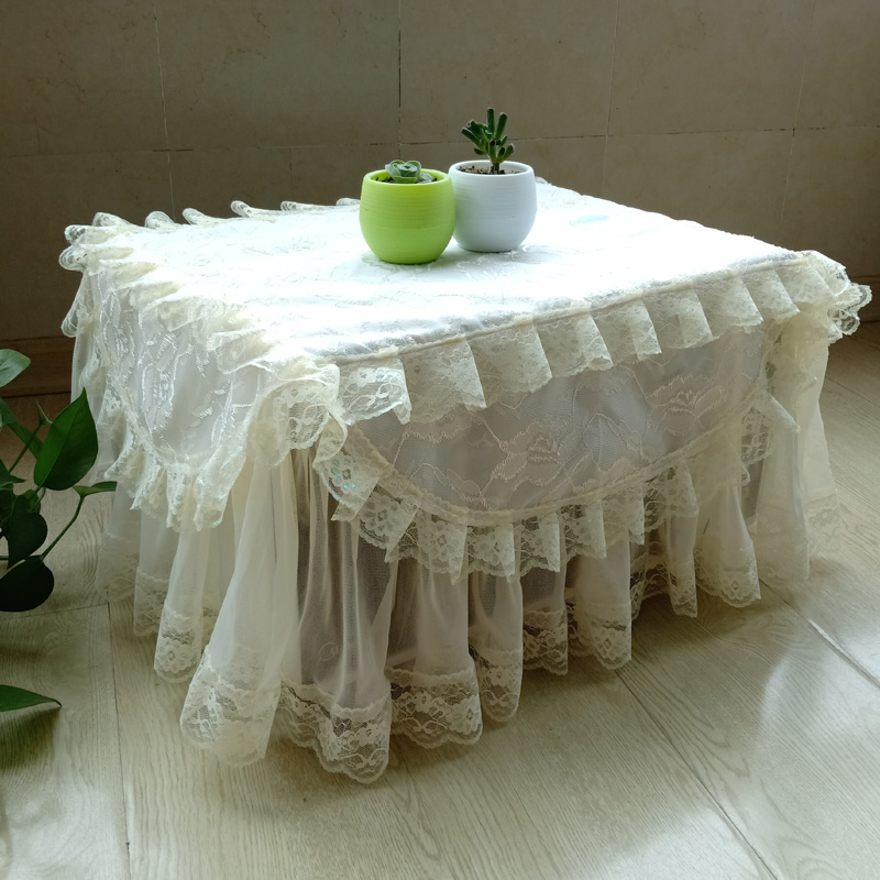 Idyllic lace fabric cover Microwave oven cover Oil and dust washable Korean electric oven cover set custom