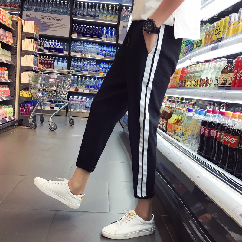 Mùa hè mới nam quần âu chân quần quần thể thao quần nam quần dài nam phiên bản Hàn Quốc của xu hướng quần lỏng quần áo nam
