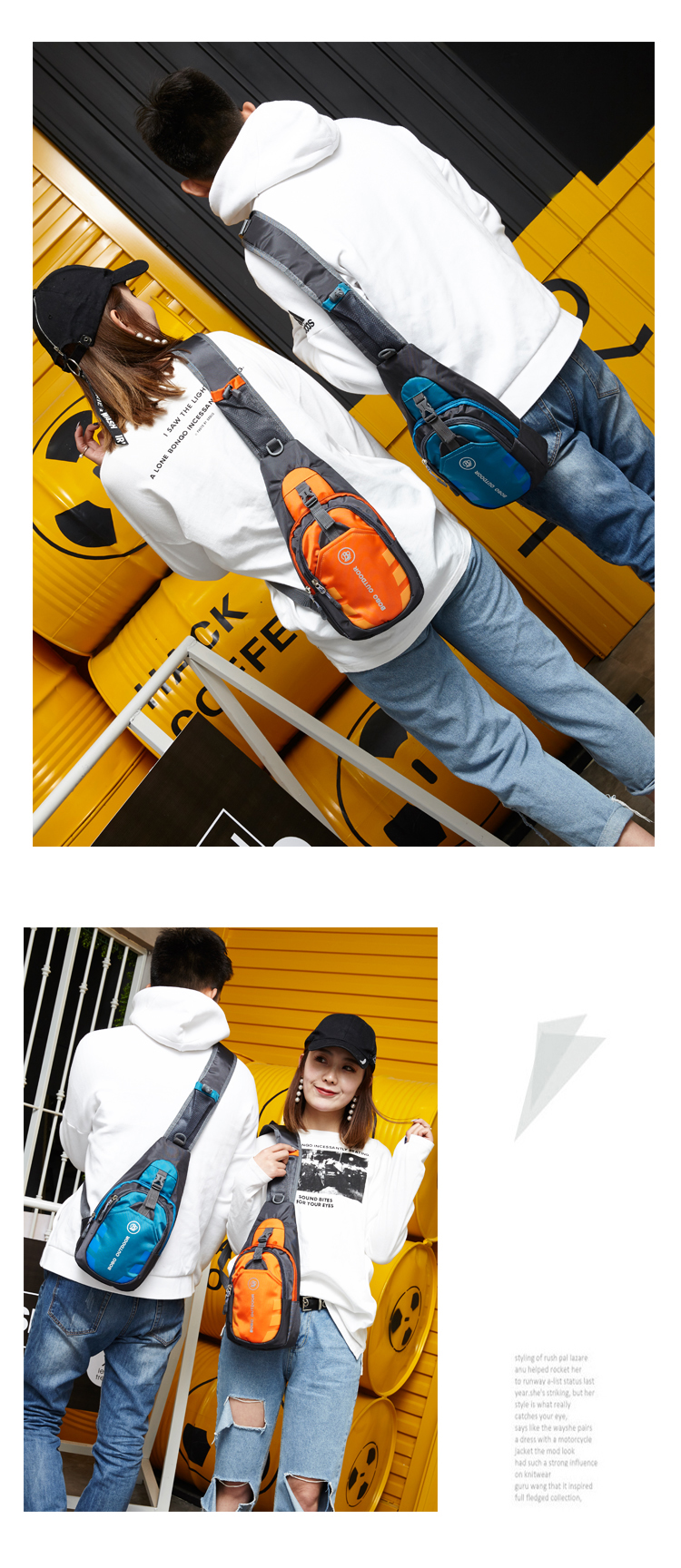 Mới ngoài trời vai túi unisex thể thao du lịch ngực túi ánh sáng không thấm nước sứ giả túi ba lô túi túi đeo chéo 