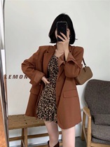 2021 early autumn new Korean version of retro blazer women spring and autumn 2021 New thin little coat