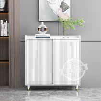  Multi-function sliding door dining side cabinet locker Light luxury household living room locker sliding door Nordic modern storage cabinet