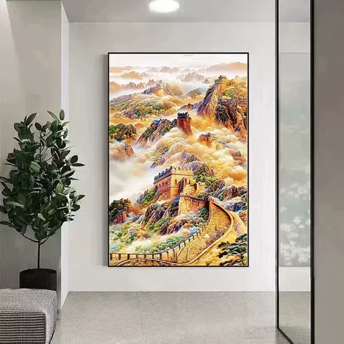 Wanli Great Wall Cross Emelcodery 2024 Новая вышитая версия гостиной версии