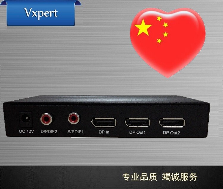 DisplayPort splitter 1 in 2 out DP splitter 1 point 2 4Kx2K@60Hz DP 2 port distribution