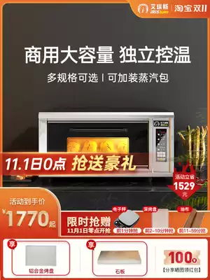 New iRui electric oven commercial one layer one plate two plate open oven baking oven pizza large capacity steam cladding oven