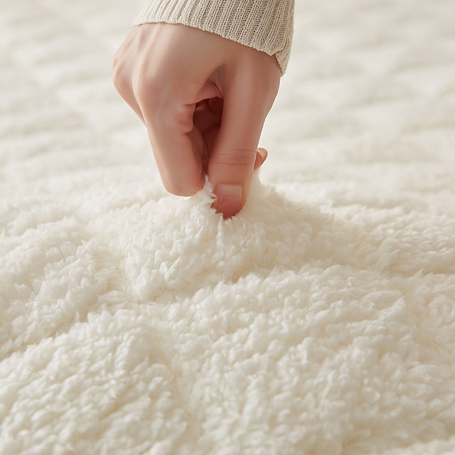 Thickened warm lamb velvet mattress cushion household quilt winter sponge mat tatami student dormitory single