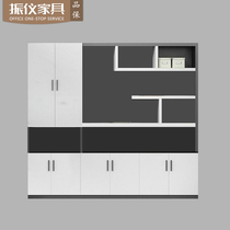 Boss desk cabinet Board file cabinet data cabinet combination cabinet Floor cabinet Simple fashion wooden data rack wardrobe