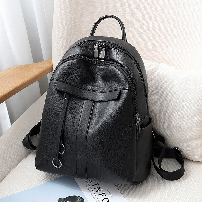 Hong Kong double shoulder bag women's new wave Korean version Fashion 100 lap personality ladies bag pu soft leather travel bag