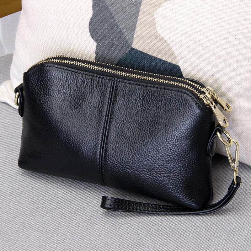 Hong Kong Handbags women's 2019 new fashion Korean version genuine leather single shoulder small satchel 100 lapped multilayer shell bag