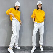 Hong Kong sports suit women 2021 new spring fashion spring spring push and socket two pieces tide