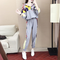 Hong Kong Sports Set Women 2021 Spring Tide Fashion Hip Hop Loose Seven - Sleeve Leisure Seven - Piece Set Set - up Set