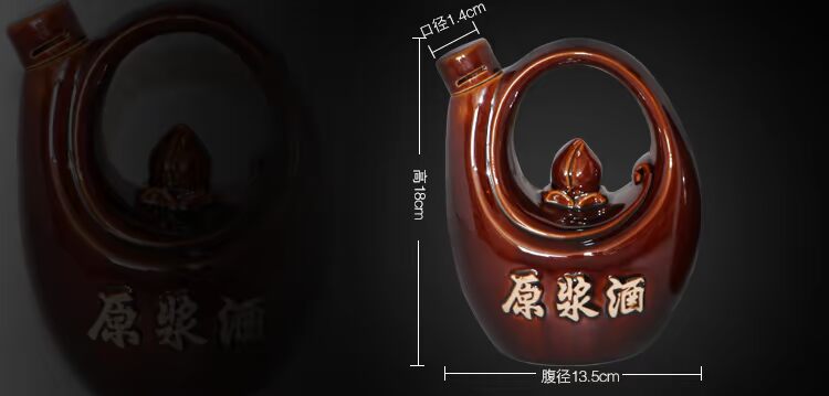 Bình gốm sứ 1 kg chai rượu vang trắng 500ML chai rượu vang gốm chai rượu vang màu vàng chai đất nung rượu vang - Rượu vang bình đựng rượu vang