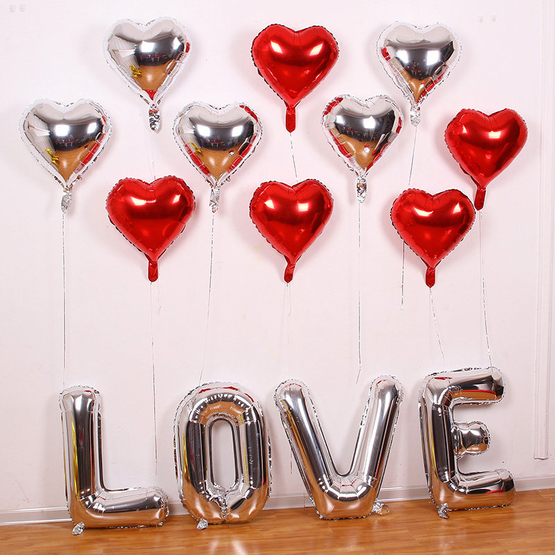 LOVE Alphabet Wedding Balloons Wedding Balloon Decoration Birthday Cours White Annual Memorial Placement Photo Dress Balloons
