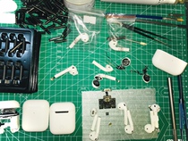 airpds swapped battery housing off sound small motherboard charging bin flooded