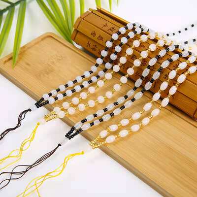 Hetian jade pendant rope, jade pendant rope, jade pendant rope, jade pendant rope, jade pendant rope, necklace rope, jadeite high-end and elegant