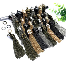 Tassel chain accessories Bag accessories Metal Tassel hanging clock pendant Womens bag accessories hanging spike diy pendant