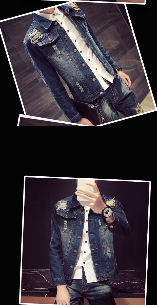 Thanh niên mùa thu đông Nhật Bản áo khoác denim nam Nhật Bản phiên bản Hàn Quốc của áo khoác sinh viên tự tu theo xu hướng áo sơ mi nam áo rét nam
