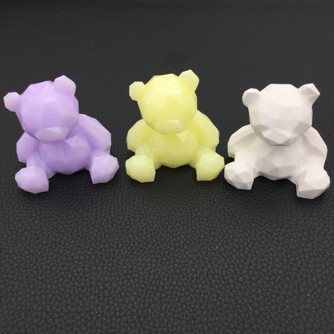 DIY pha lê Epoxy Geometry Bear Khuôn Cao Gương Đá Yuxiang Aroma Trang trí xe Lan truyền Khuôn Silicone Khuôn - Tự làm khuôn nướng khuôn bánh trung thu rau câu