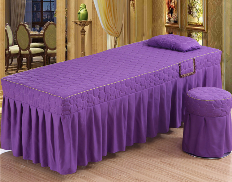 Làm đẹp trải giường bốn bộ massage cơ thể đầu tròn 60 * 180 đầu vuông 70 * 190 hình thang 70 * 185 trải giường ga bọc giường spa
