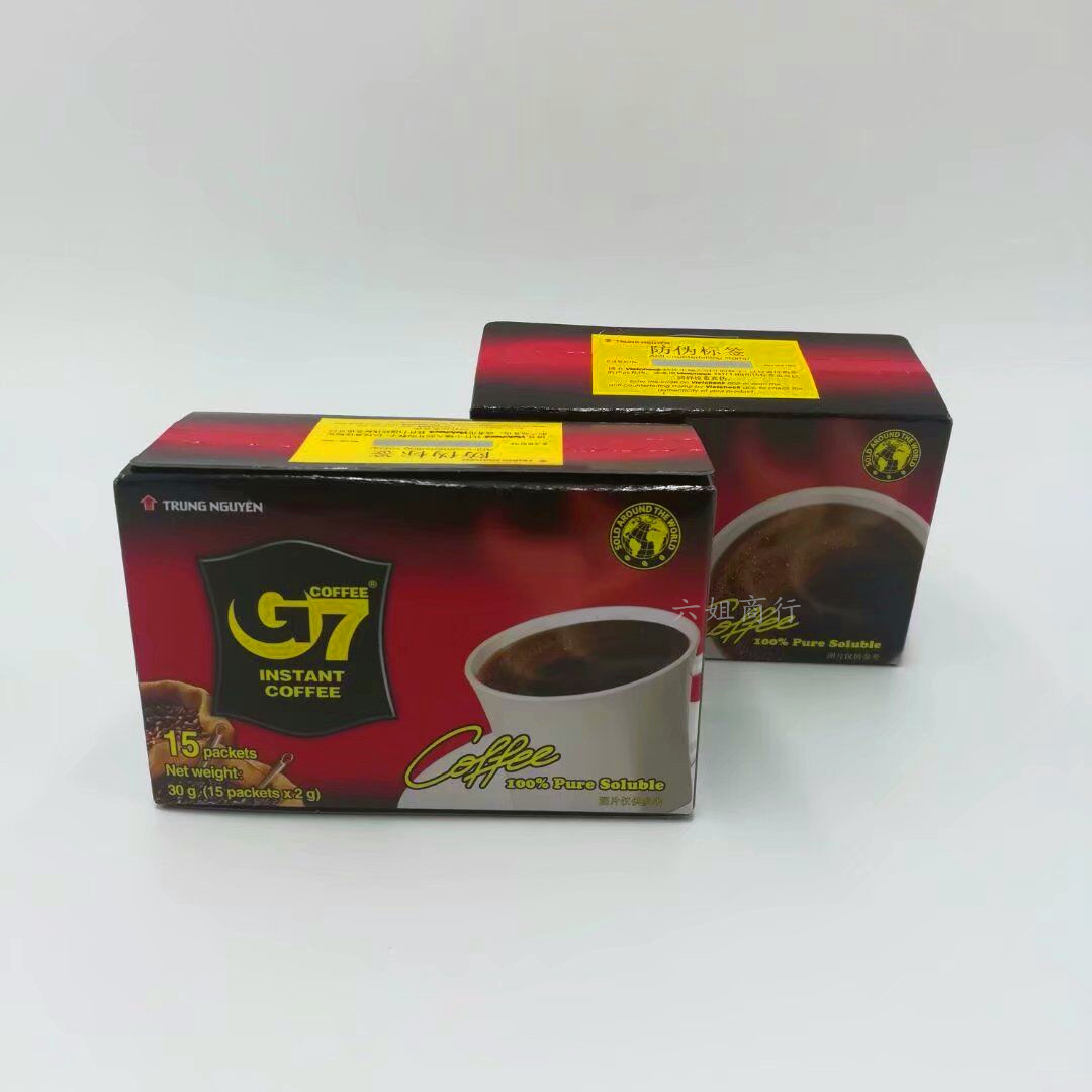 Multi Province Original dress Vietnam Central Plains G7 instant Black Bitter Coffee 30g Grams 15 Small Packaging Office Home