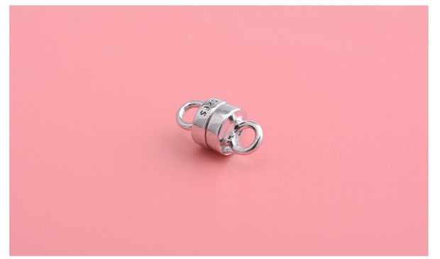 S925 sterling bạc phụ kiện trang sức tự làm nam châm khóa handmade vòng tay đính cườm vòng tay nút - Vòng đeo tay Clasp vòng gỗ huyết rồng