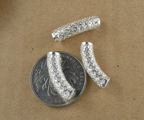 Изогнутая трубка с аксессуарами, браслет ручной работы, аксессуар с бусинами, серебро 925 пробы, «сделай сам»