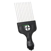 Wide Teeth Metal Afro Comb Insert Curly Hairbrush Hair Fork