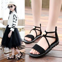 Girls sandals 2020 new summer Korean fashion net red middle school primary school princess child girl soft bottom