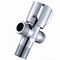 Thicken three - way valve One in two out triangle valve double joint full copper ceramic valve core switch 4 points