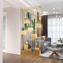 Nordic Wrought iron modern simple screen partition Net red decorative shelf Dining living room entrance flower rack