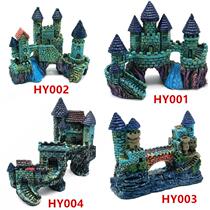 2021 Aquarium Fish Tank Aquarium Water Group View Antique Building Swing Piece Crafts Reptile Box Building European-style Castle