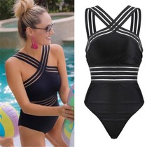 Monokini Black Swimwear Women Bathing Suits Swimming Suit