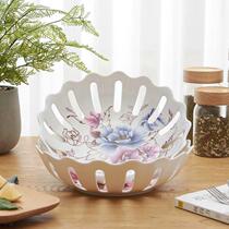 European-style creative fruit plate hollow dried fruit pot wedding home candy plate plastic fruit plate modern living room fruit basket
