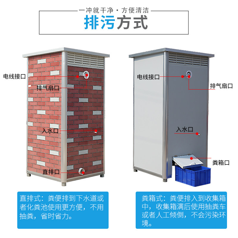 Outdoor Mobile Toilet Makeup Room Easy and environmentally-friendly Mobile Site Wind Scenic Area Activities Temporary shower room Public toilet